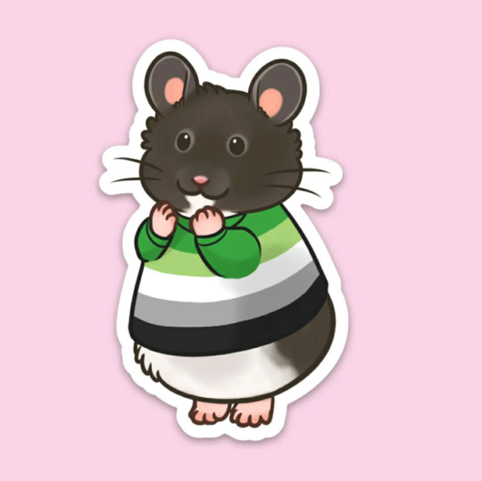 Aromantic Pride Flag Sticker — The Pipsqueakery - A Rescue